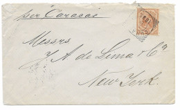 Curaçao 1895, NVPH 22 Op Brief Naar NY (SN 3206) - Curaçao, Antilles Neérlandaises, Aruba