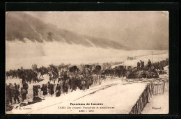 AK Luzern / Lucerne, Rundbau Panorama, Défilié Des Troupes Francaises Et Ambulances 1870-1871  - Lucerne