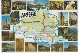 09 - ARIEGE - Carte Contour Geographique - Autres & Non Classés