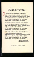 AK Deutsche Treue, Gedicht  - Guerre 1914-18