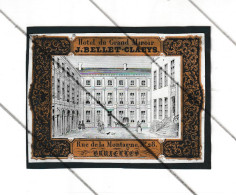 Carte De Visite Porcelaine - Hôtel Du GRAND MIROIR à BRUXELLES / BRUSSELS   1840...1850  ( Mi 13) - Visitekaartjes