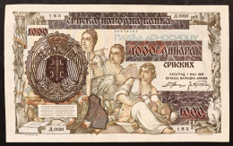 Serbia 1000 Dinara 1941 Spl LOTTO 3353 - Serbie