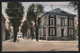 AK Varel / Oldenburg, Blick In Die Drostenstrasse Mit Rathaus  - Varel