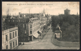 AK Wilhelmshaven, Blick In Die Gökerstrasse Und Den Park Mit Wasserturm  - Wilhelmshaven