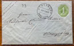 GERMANIA - BUSTA POSTALE WÜRTTEMBERG 1 K FROM STUTTGART POST MTH  6 VI 74  TO LUDWINGSBURG - Postal  Stationery