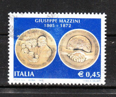 Italia   -   2005.  Ricordo Di Giuseppe Mazzini  Su Moneta - 2001-10: Afgestempeld
