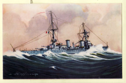 21539 / ⭐ LE DUQUESNE Croiseur 1ère Classe Marine Guerre Illustration HAFFNER AEC Col Ligue Maritime Coloniale 1925 WW1  - Oorlog