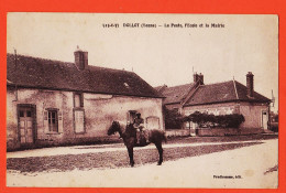 21765 / ⭐ ♥️ Peu Commun DOLLOT 89-Yonne Poste Ecole Mairie Cheval Trait Villageois 1910s-PRUDHOMME 515-33 Impr BRUNOT - Autres & Non Classés