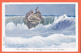 21693 / ⭐ Côte D' AFRIQUE Passage De La Barre En SURF-BOAT HAFFNER Max CREMNITZ Cpbat 1925s - Autres & Non Classés