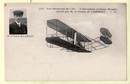 21668 / ⭐ Biplan AEROPLANE Système WRIGHT Piloté Par COMTE De LAMBERT Médaillon 1910s LES PIONNIERS  AIR-MALCUIT 122 - ....-1914: Precursors