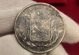 Costa Rica 50 Centavos 1885 Km 124 Plata - Costa Rica