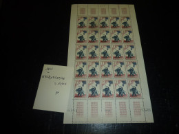 MONACO FEUILLE COMPLETE 1955 N°427 Cinquantenaire De La Mort Du Romancier Jules Verne - FEUILLES 25 TIMBRES NEUF(C.V) - Unused Stamps