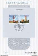 Germany 2012, Lighthouse Bonkum And Arkona, Leuchttürme, Souvenir Sheet - Leuchttürme