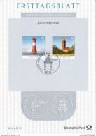 Germany 2011, Lighthouse Arngast And Dahmehoeved, Leuchttürme, Souvenir Sheet - Leuchttürme