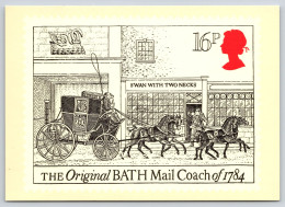 The Royal Mail Original Bath Mail Coach 1784 Used PHQ Card 1984 #78a - Cartes PHQ