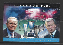 St Vincent 1994 Juventus Soccer Team Miniature Sheet MNH - Nuovi