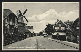 AK Varel / Oldenburg, Partie In Der Mühlenstrasse Mit Blick Zur Windmühle  - Varel