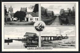 AK Bad Zwischenahn, Hafen Mit Bootshaus, Markt, Blick Aufs Meer  - Bad Zwischenahn