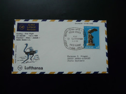 Lettre Premier Vol First Flight Cover Athens Greeece To Addis Abeba Ethiopia Lufthansa 1969 - Lettres & Documents