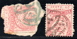 3414. TURKEY 1884 20 P. X 2 NICE  POSTMARKS - Usati