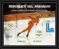 Paraguay - 053 -** MNH BLOC - B Jeux Olympiques (olympic Games) LAKE PLACID 1980 - Paraguay