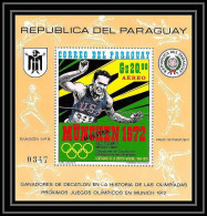 Paraguay - 011 - BLOC Numéroté Jeux Olympiques (olympic Games) MUNICH 72 Overprint Surcharge Muestra (specimen)  - Paraguay