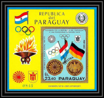 Paraguay - 008 - BLOC Numéroté Jeux Olympiques (olympic Games) MUNICH 72 Overprint Surcharge Muestra (specimen)  - Verano 1972: Munich