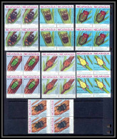 258a Nicaragua N° 1512 + 1258/63 Insectes ( Insects ) ** Mnh Bloc 4 - Autres & Non Classés