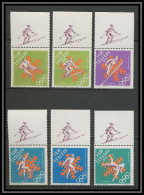 196d Equateur (ecuador) N° 775 / 776 + 472/475 Jeux Olympiques (olympic) 1968 GRENOBLE + Vignette - Winter 1968: Grenoble