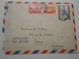 Pologne , Lettre De Warszawa 1962 Pour Paris - Covers & Documents