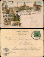 Ansichtskarte Litho AK Leipzig Schloss Pleißenburg MB 1895  Gel. Bahnpost - Leipzig