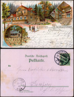 Ansichtskarte Litho AK Chemnitz Waldschänke, Mehrbild - Saal 1901 - Chemnitz