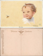 Kinder Künstlerkarte Süßer Käfer „Ungebetene Gäste" Wally Fialkowska 1912 - Portraits