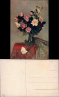 Ansichtskarte  Künstlerkarte Naturfarben Rosen In Edler Vase 1912 - 1900-1949