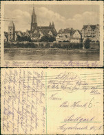 Ansichtskarte Ulm A. D. Donau Stadt, Häuserzeile 1914  Gel. Feldpost Rollstempel - Ulm