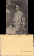 Menschen Soziales Leben Frau In Kleid Als Atelier-Foto 1910 Privatfoto - Personnages