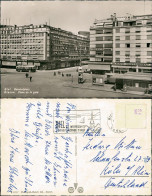 Biel Bienne Bahnhofplatz Place De La Gare, Bus Geschäfte Restaurant 1955 - Other & Unclassified