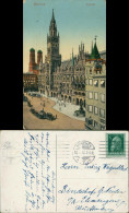 Ansichtskarte München Altes Rathaus, Im Hintergrund Frauenkirche 1912 - Muenchen