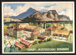 Künstler-AK Dornbirn, Export- Und Musterschau 1949, Totalansicht  - Ausstellungen