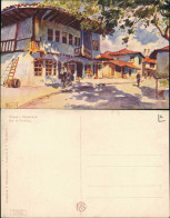 Künstlerkarte: Rue De Prichtina Aquarell De T. Chyrakitch 1920 - Peintures & Tableaux