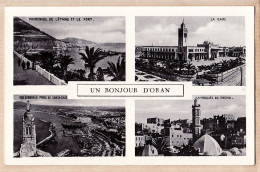 26397 / ⭐ ORAN Algérie Un BONJOUR De ..Multivues Promenade Etang Gare Mosquée PACHA 1950s - Photo-Bromure CAP 262 - Oran