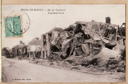 26206 / ⭐ REIMS Ruines 51-Marne Rue NEUFCHATEL 23-08-1921 à GUIGUE Rue Guillaume Clerc Roquemaure Gard -MICHAUD - Reims