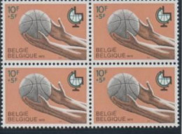 Belgium, Wheelchair Basketball, Block Of 4, MNH, Michel 1719 - Basketball