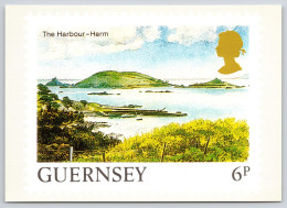 Guernsey The Harbour-Herm Used PHQ Card 1986 - Cartes PHQ