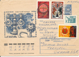 USSR Uprated Postal Stationery Cover Sent Air Mail To Canada 31-7-1978 Topic Stamps - 1970-79