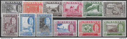 1957-63 Kelantan Sultan Yahya Petra 12v. MNH SG N. 83/94 - Andere & Zonder Classificatie