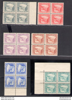 1931 ISLANDA ,   Cascate Di Gullfoss In Quartina , 6 Val N° 139/144 MNH** - Other & Unclassified