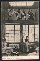 AK München, Ausstellung 1908, Frühstücksstube  - Ausstellungen