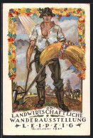 Künstler-AK Leipzig, 28. Landwirtschaftliche Wanderausstellung 1921, Bauer Auf Dem Feld  - Exhibitions