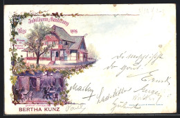 Künstler-AK Wien, Jubiläums-Ausstellung 1898, Gasthaus Weinstube Zur Admonter Jägerhütte, Fuhrichgasse 10  - Exhibitions